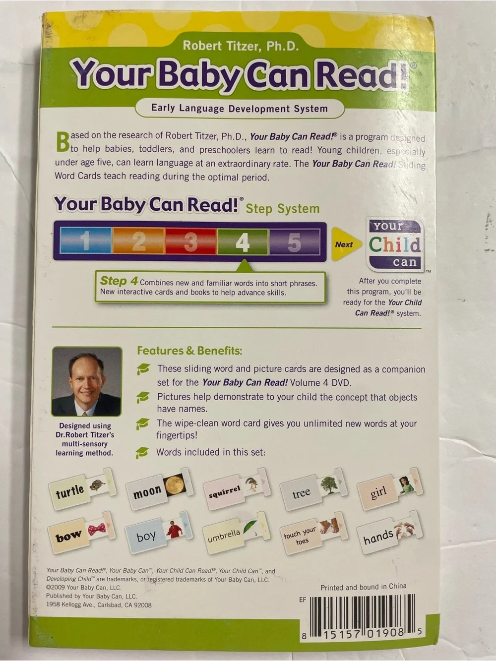 Your Baby Can Read! Sliding Word Cards - Volume 4